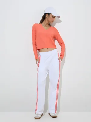 Studiofit Orange Ribbed Top