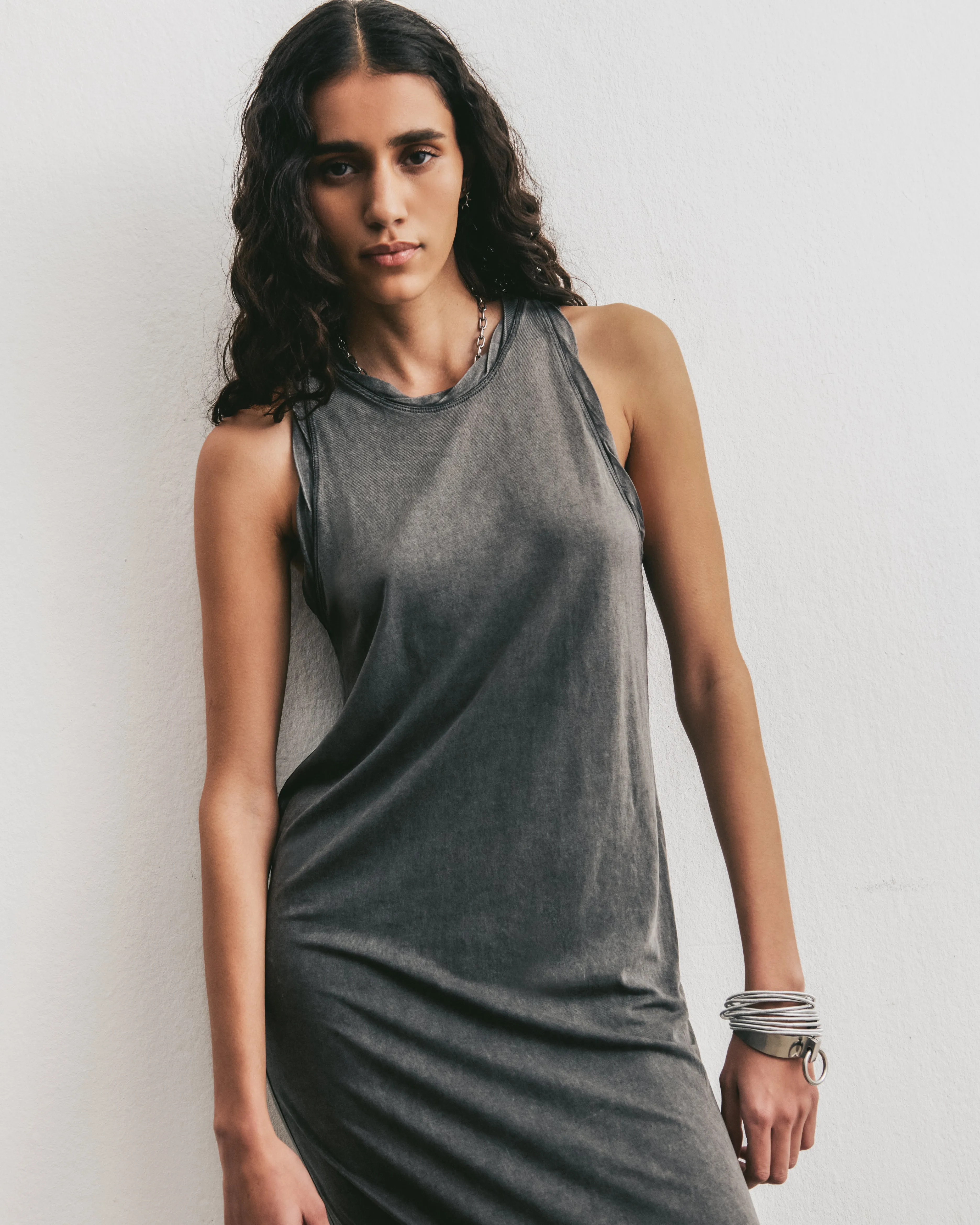 The Dark Faded Long Tank Dress