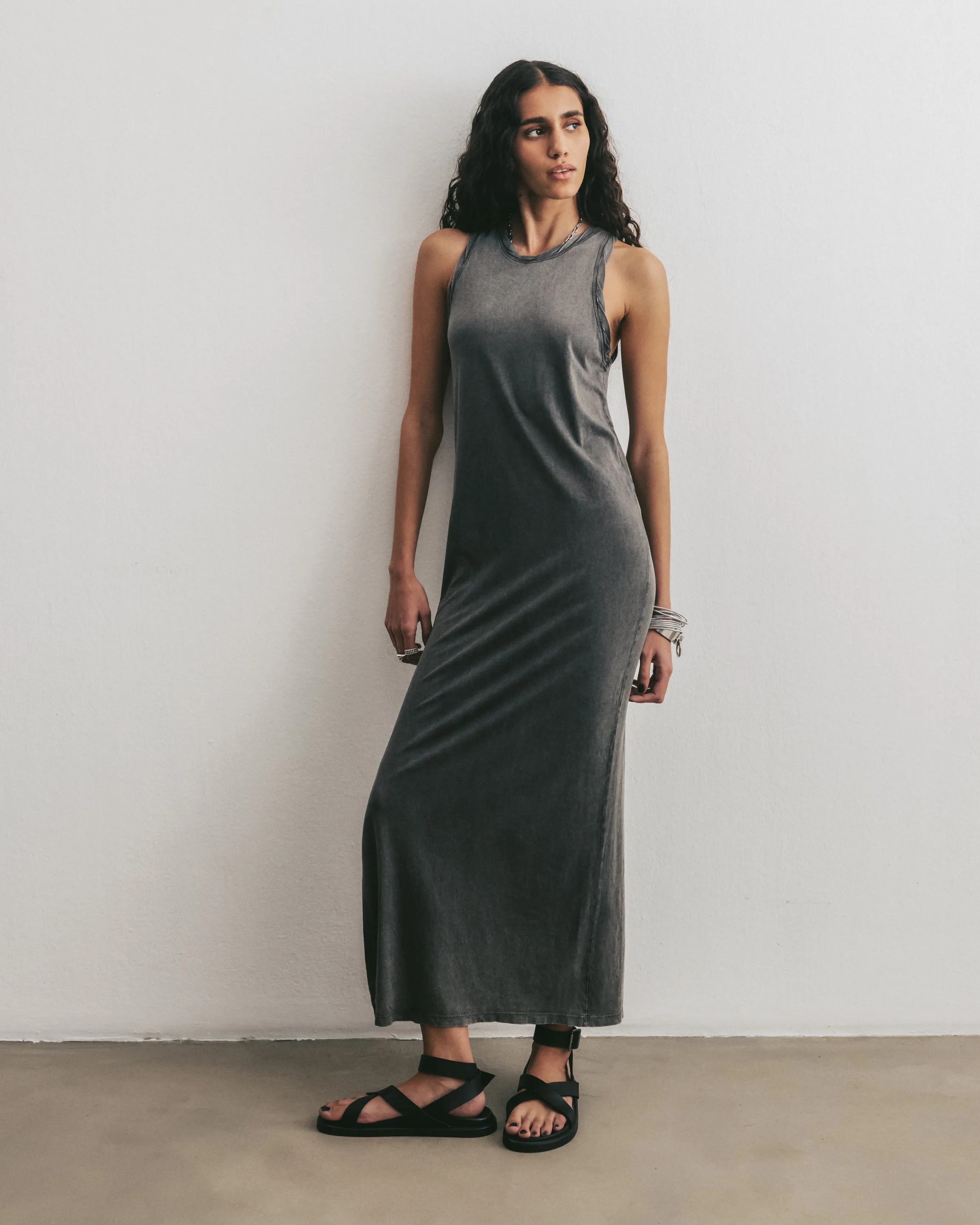 The Dark Faded Long Tank Dress