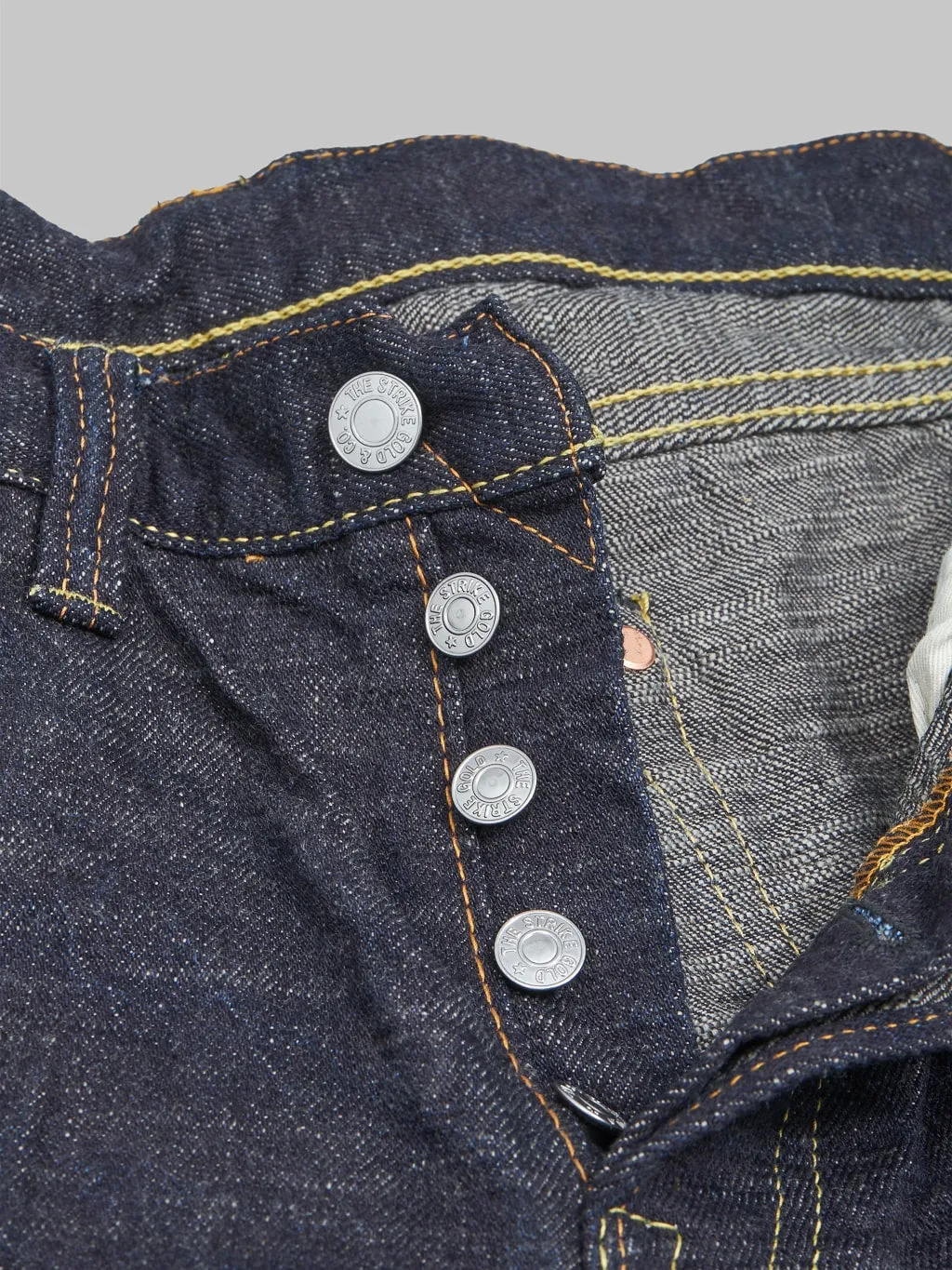 The Strike Gold 5109 15oz Slub Grey Weft Slim Tapered Jeans