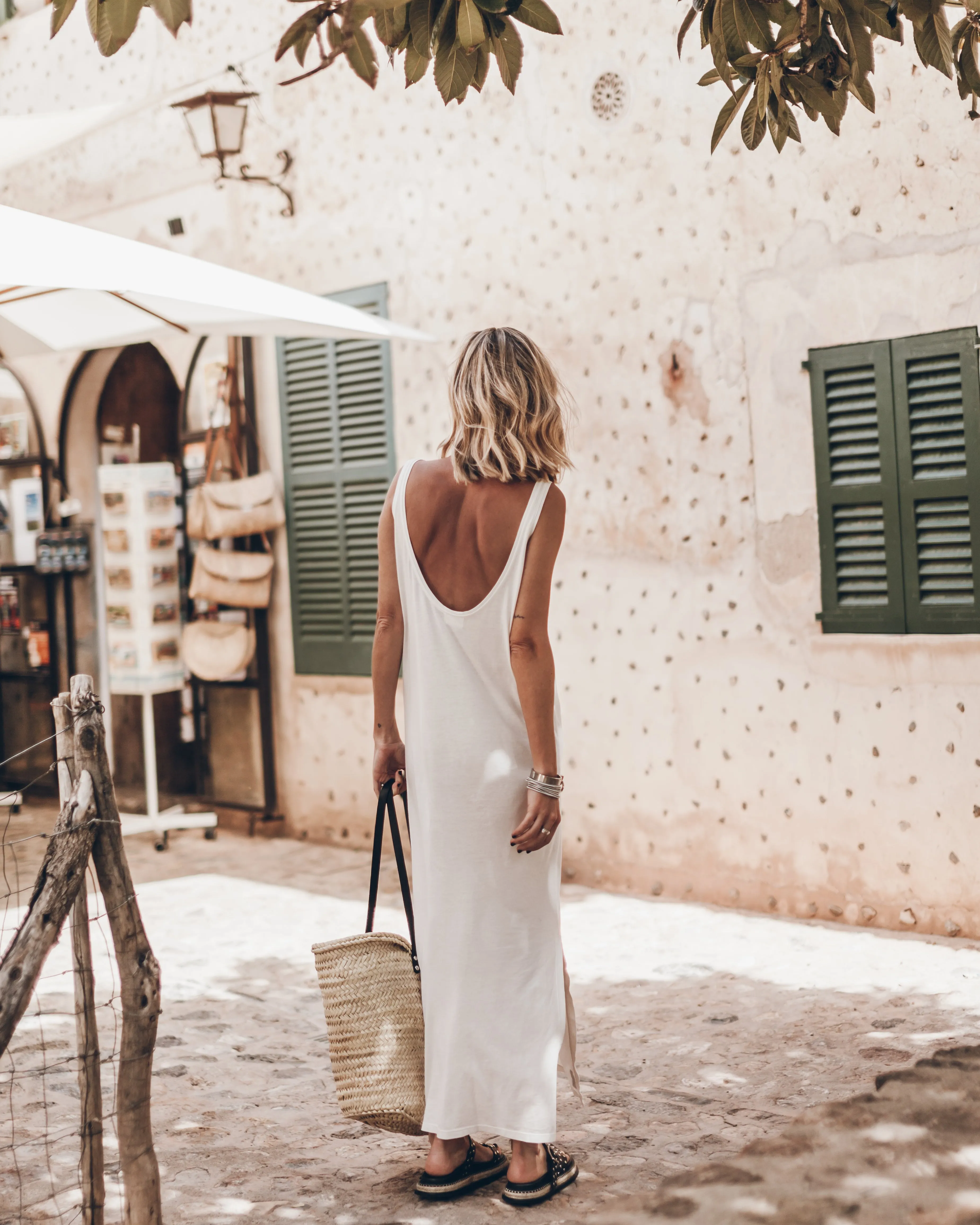 The White Low Back Tank Dress