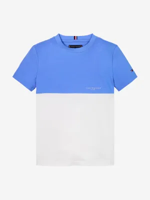 Tommy Hilfiger Boys Colourblock T-Shirt in Blue