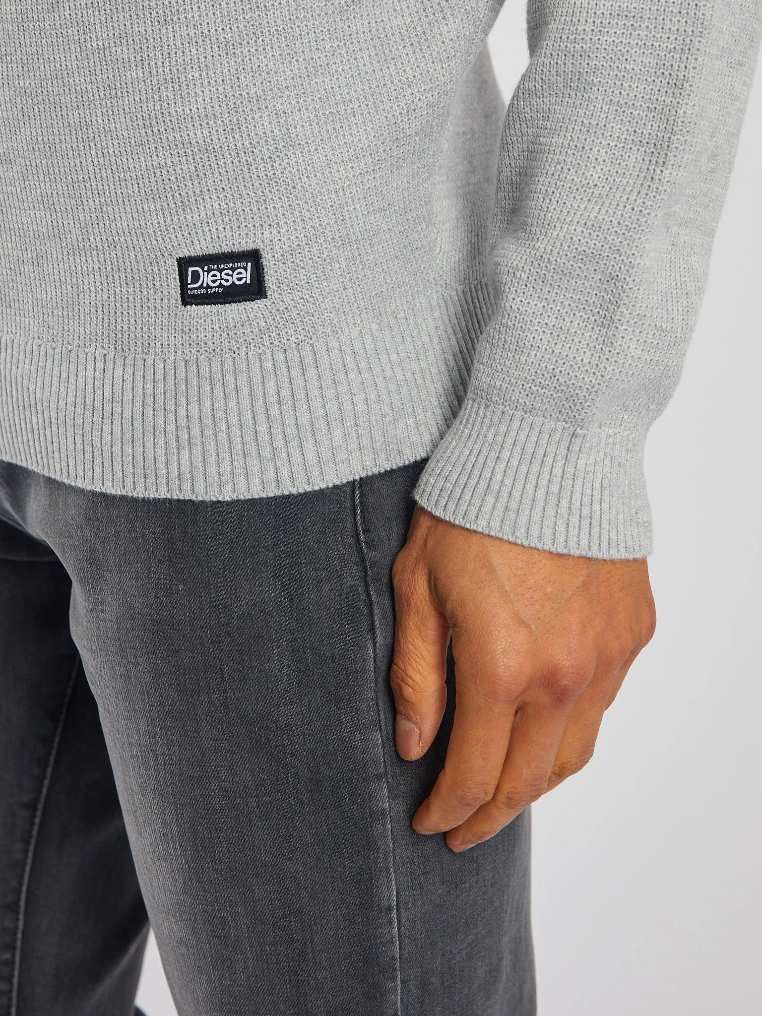 Twain Half Zip Grey Marl