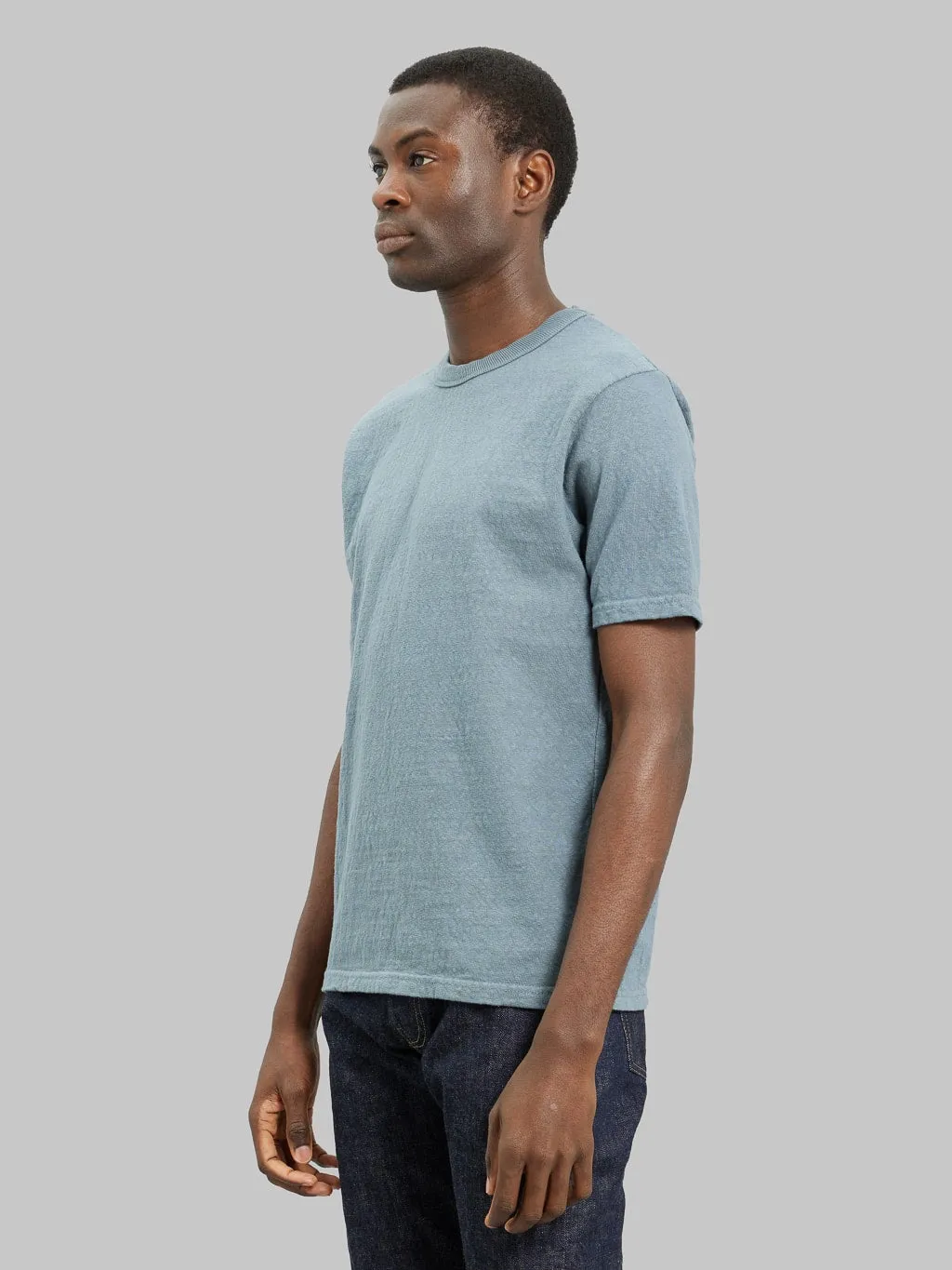 UES No.8 Slub Nep Short Sleeve T-Shirt Grey