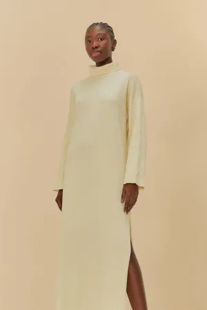 Vestido Gola Alta Textura