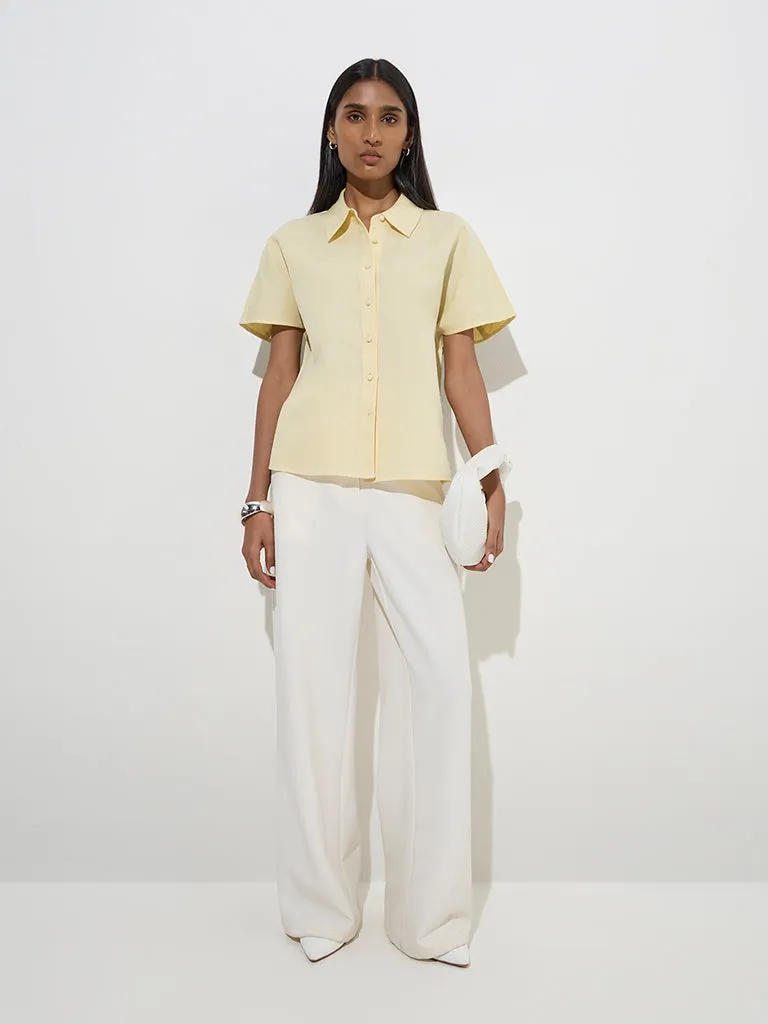 Wardrobe Yellow Solid Shirt