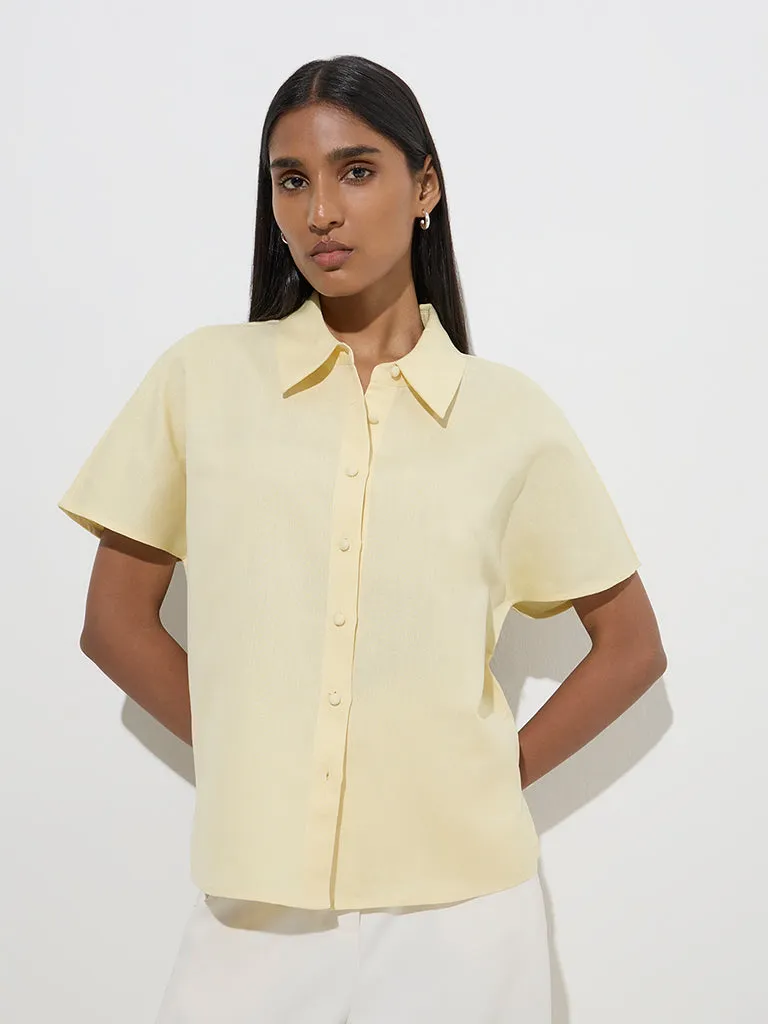 Wardrobe Yellow Solid Shirt