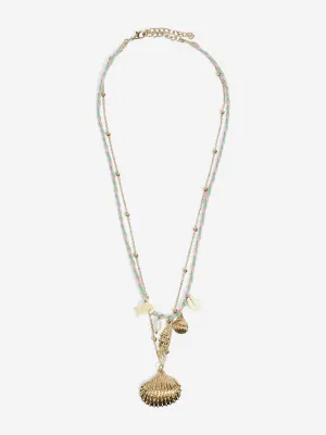 Westside Accessories Gold Beach Charm Necklace Set - Pack of 2