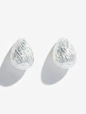 Westside Accessories Silver Textured Stud Earrings