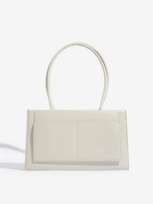 Westside Beige Faux Leather Shoulder Bag