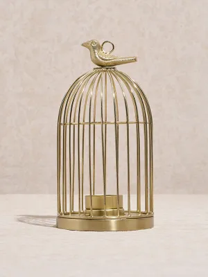 Westside Home Gold Bird Cage Candle Holder - Small