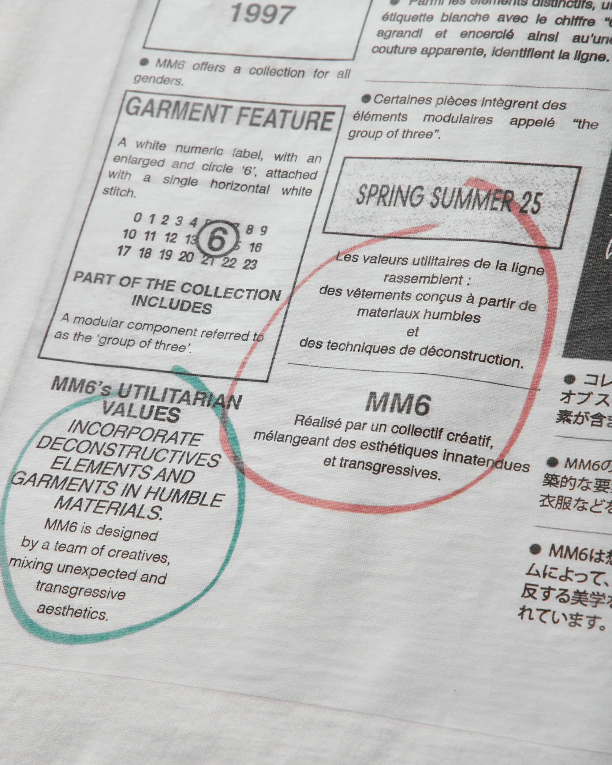 Women's Newspaper Print T-Shirt Off White