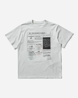 Women's Newspaper Print T-Shirt Off White