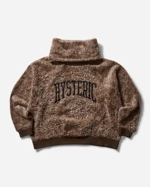 Women's Varsity Logo Turtleneck Sweater Beige