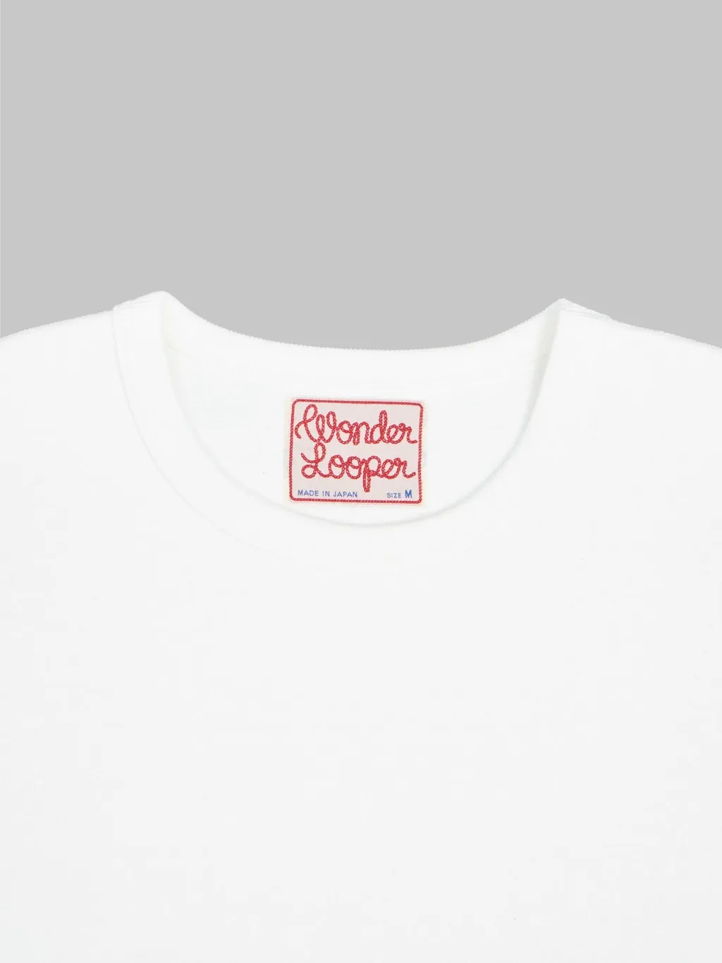 Wonder Looper Triple Heavyweight Tsuriami Crewneck T-Shirt White